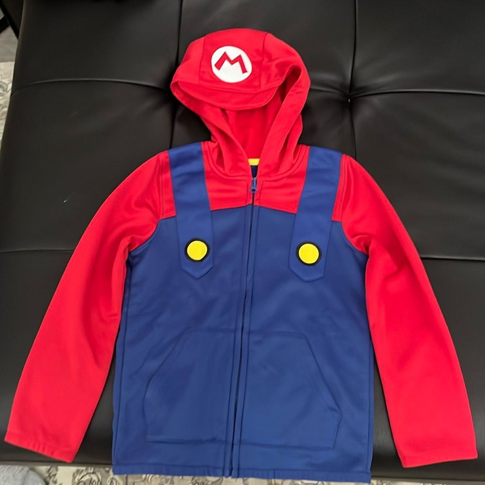 Mario costume play jacket size 6